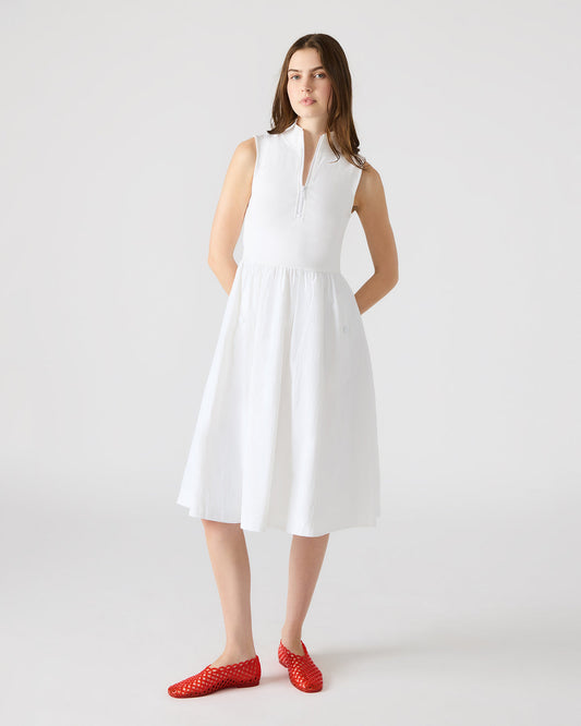Steve Madden BERLIN White Women's Mock Neck Midi Dress