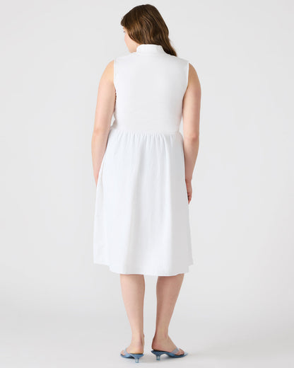 Steve Madden BERLIN White Women's Mock Neck Midi Dress