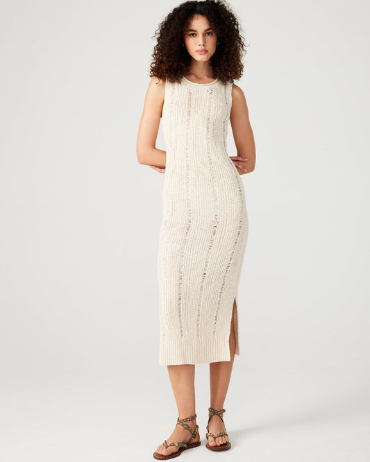 Steve Madden AMIRAH Sweater Dress Beige | Women's Knit Bodycon Dresses