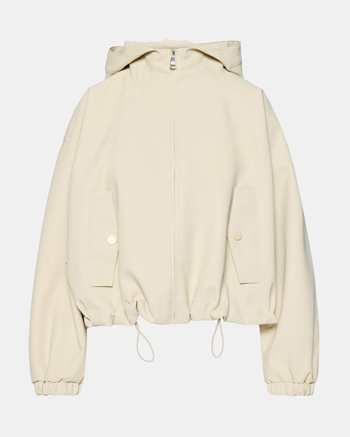 Steve Madden LUMI Bone Women's Faux Leather Hooded Jacket