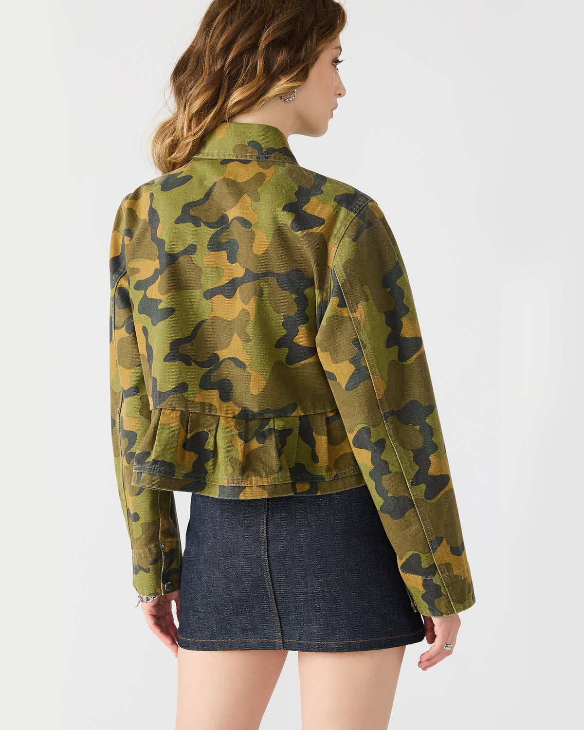 Steve Madden SLOAN Camouflage Long-Sleeved Zip-Up Women's Jacket