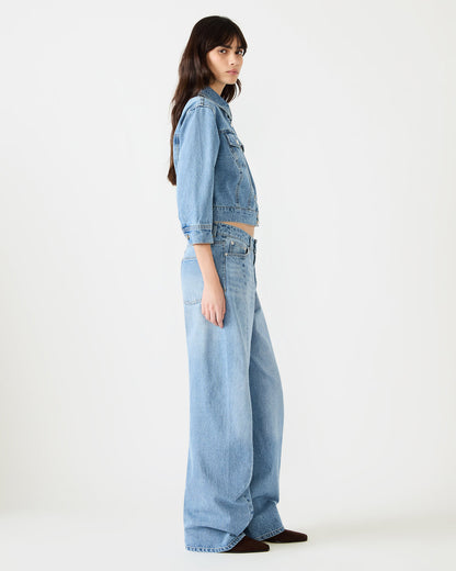 Steve Madden RALEIGH Forever Blue Long-Sleeved Button-Up Denim Women's Jacket