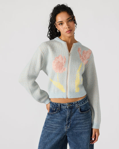 Steve Madden JENA Multi Long-Sleeved Zip-Up Women's Sweater Jacket