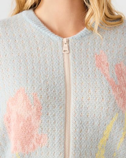 Steve Madden JENA Multi Long-Sleeved Zip-Up Women's Sweater Jacket