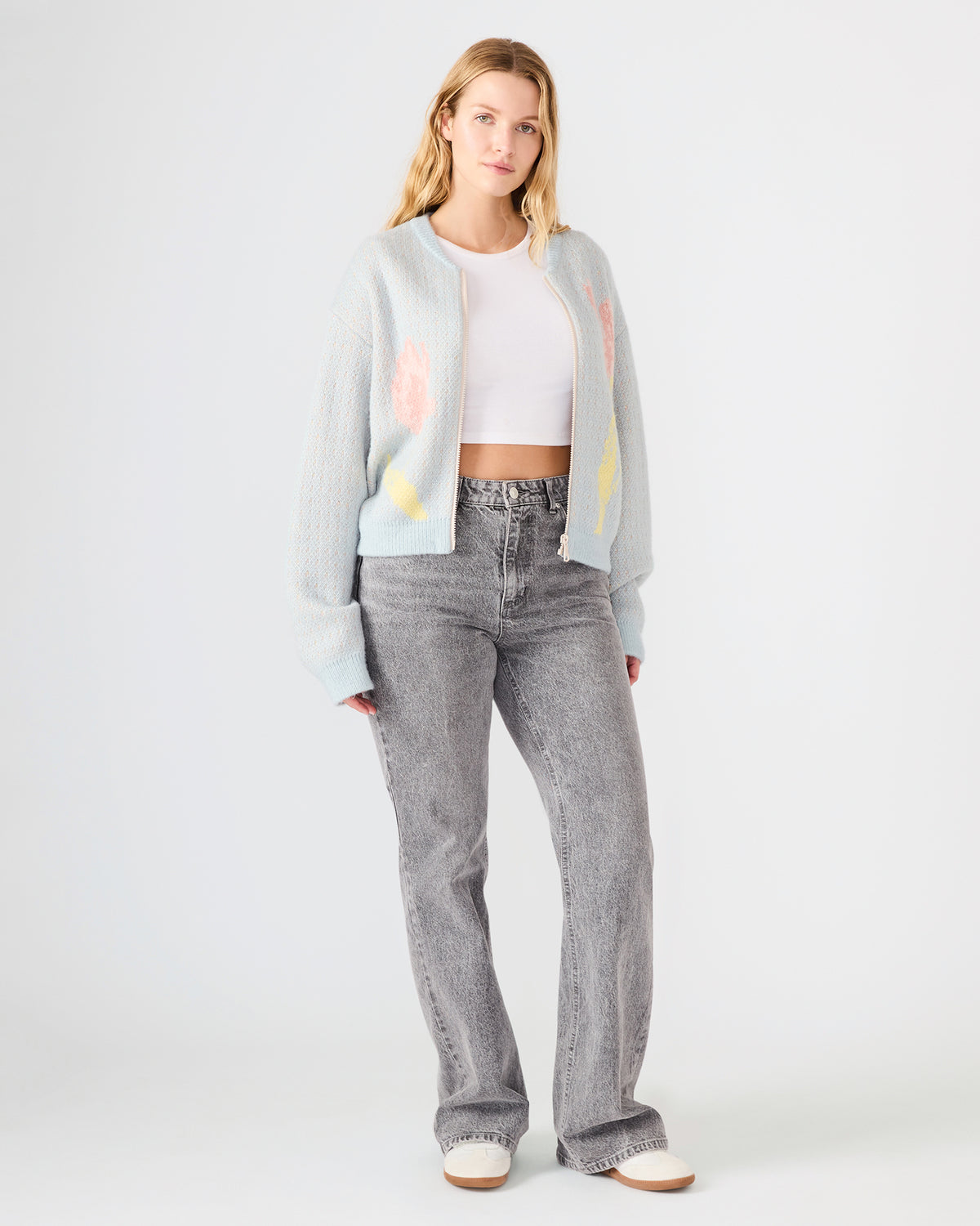 Steve Madden JENA Multi Long-Sleeved Zip-Up Women's Sweater Jacket