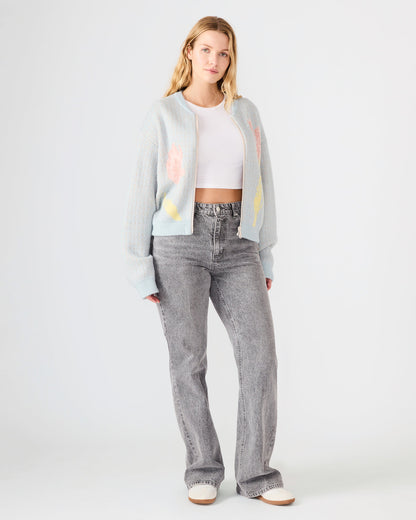 Steve Madden JENA Multi Long-Sleeved Zip-Up Women's Sweater Jacket
