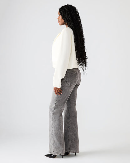 Steve Madden SERENEA White Women's Long-Sleeved Open-Front Blazer