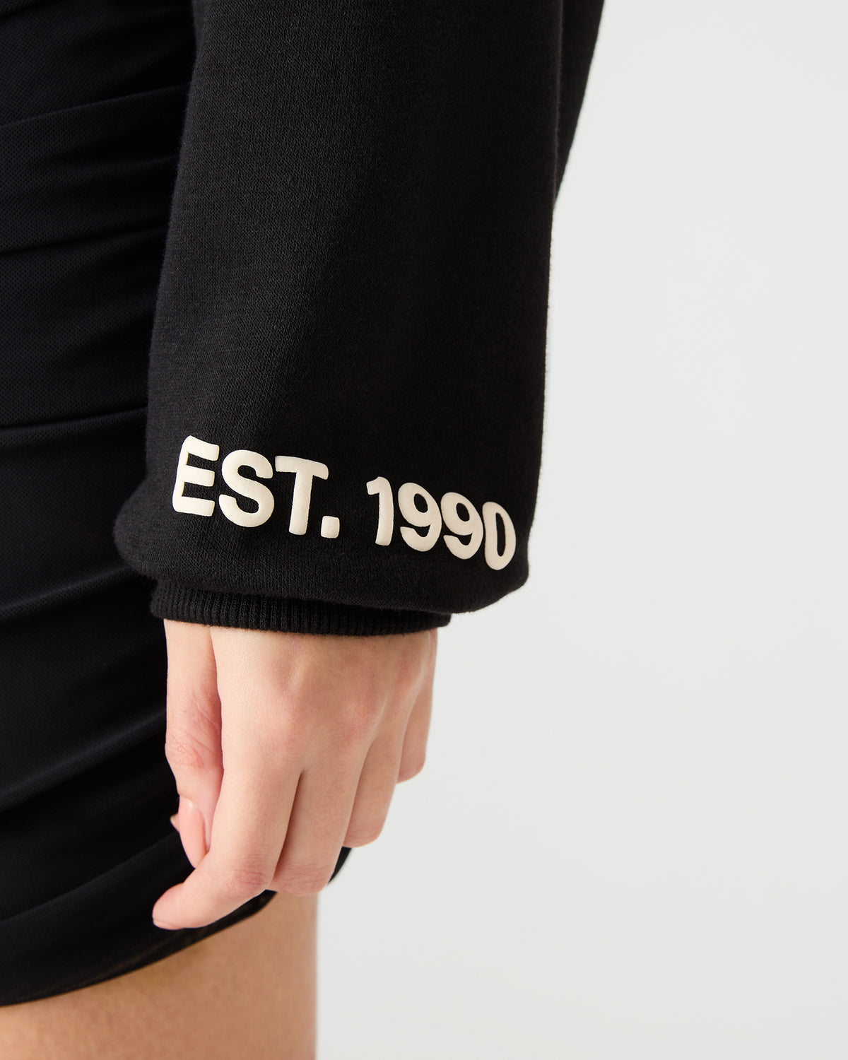 Steve Madden SM Black Logo Long-Sleeved Women's Hoodie