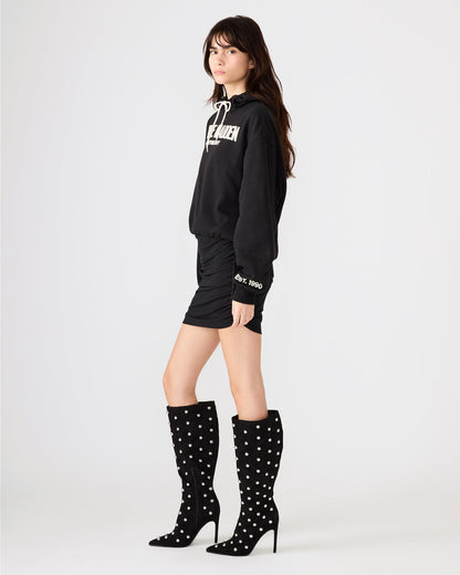 Steve Madden SM Black Logo Long-Sleeved Women's Hoodie