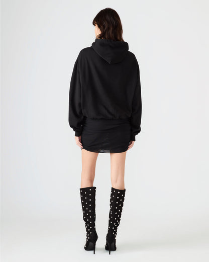 Steve Madden SM Black Logo Long-Sleeved Women's Hoodie