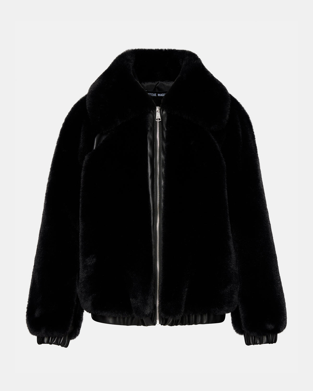 Steve Madden ZEPHRINE Jacket Black | Women's Long-Sleeved Furry Jacket