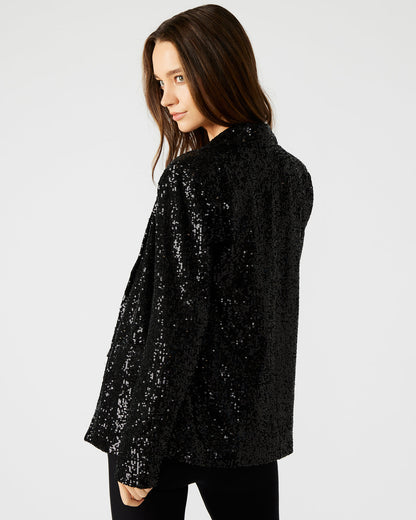 Steve Madden PAYTON Sequin Blazer Black | Women's Blazers