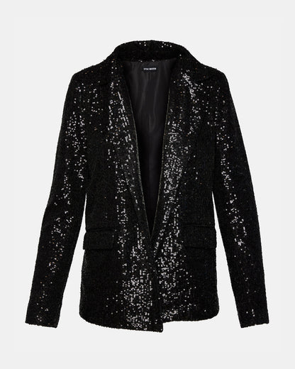 Steve Madden PAYTON Sequin Blazer Black | Women's Blazers