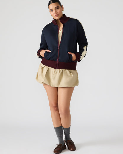 Steve Madden DAISY Midnight Long-Sleeved Zip-Up Athletic Women's Jacket
