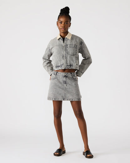 Steve Madden GLACIA Light Grey Women's Long-Sleeved Denim Jacket