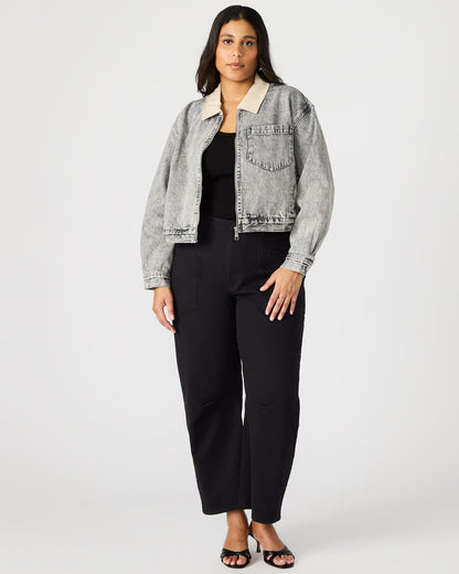 Steve Madden GLACIA Light Grey Women's Long-Sleeved Denim Jacket