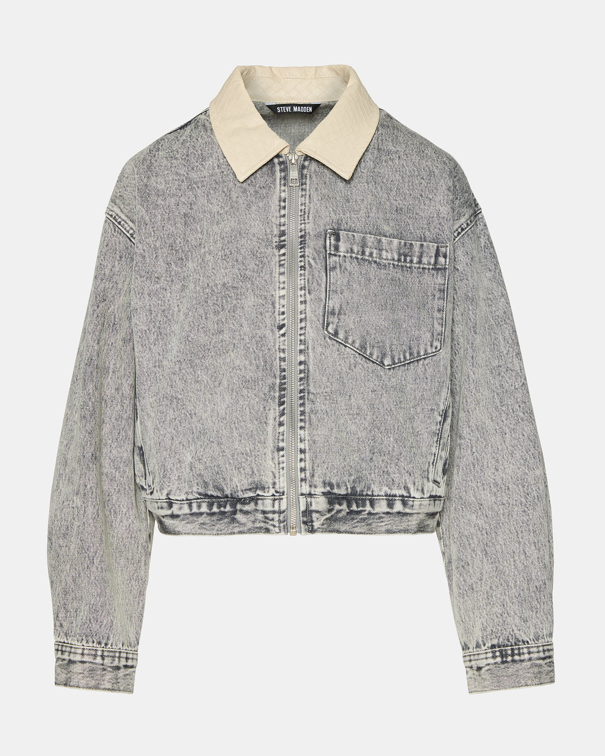 Steve Madden GLACIA Light Grey Women's Long-Sleeved Denim Jacket