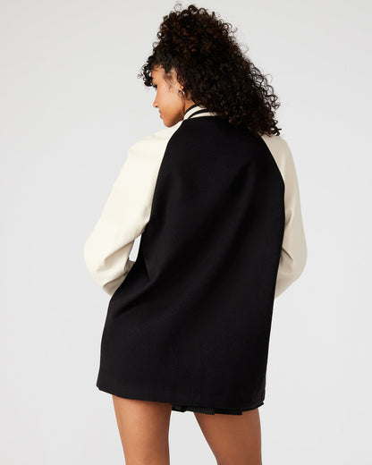 Steve Madden SKYLIE Jacket Black | Women's Varsity Bomber Jacket