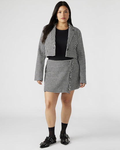 Steve Madden RUPI Blazer Black/White | Women's Cropped Tweed Blazer