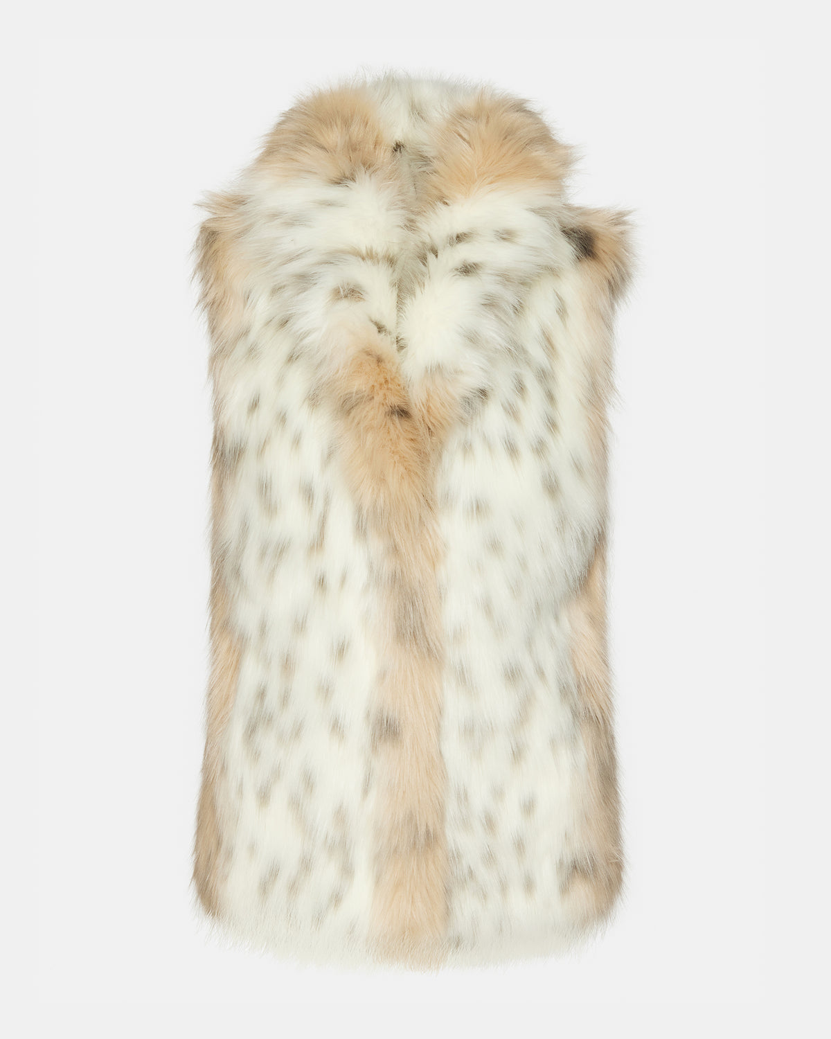 Steve Madden RUBICON Snow Leopard Women's Faux Fur Vest