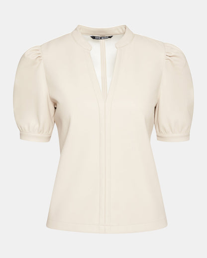 Steve Madden JANE Bone Women's Short-Sleeved Suede Top