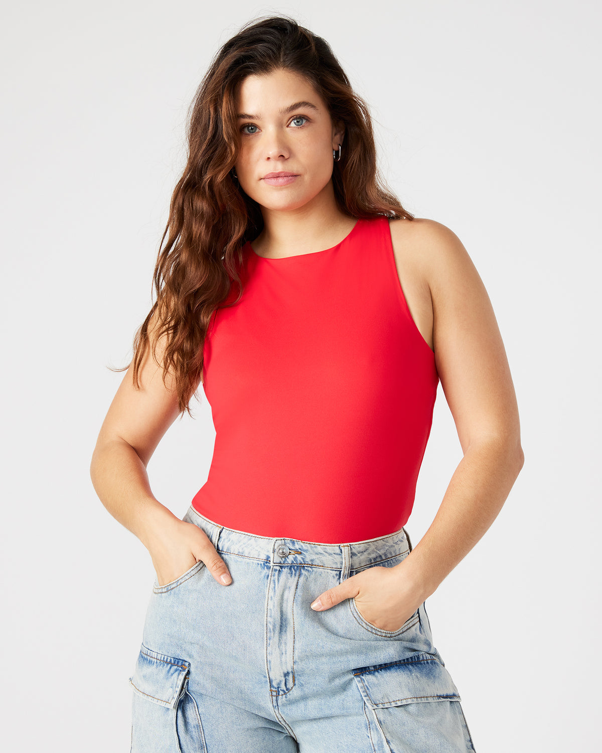 Steve Madden NICO Red Women's Contour Stretch Bodysuit
