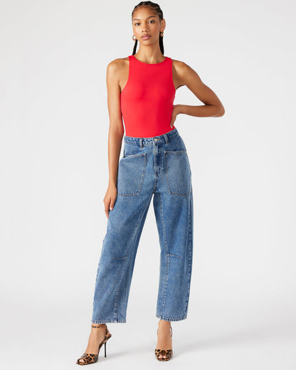 Steve Madden NICO Red Women's Contour Stretch Bodysuit