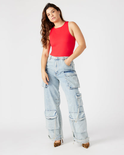 Steve Madden NICO Red Women's Contour Stretch Bodysuit