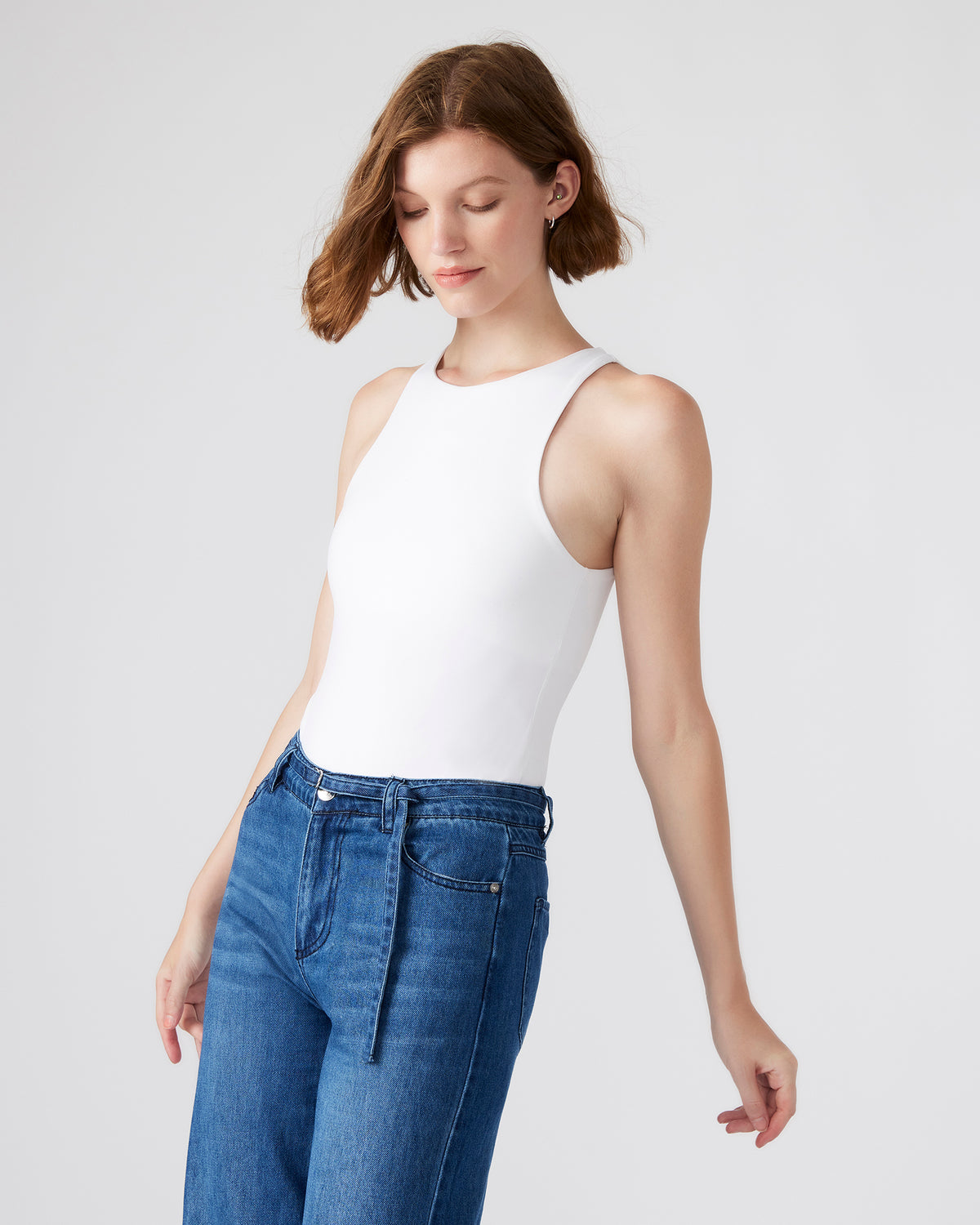 Steve Madden NICO White Women's Contour Stretch Bodysuit