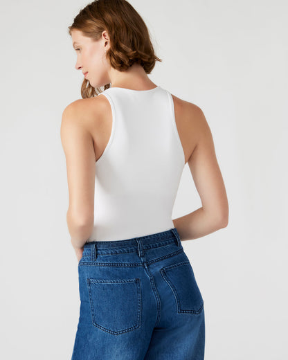 Steve Madden NICO White Women's Contour Stretch Bodysuit