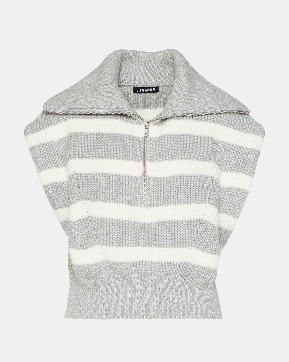 Steve Madden EASTON Sweater Grey | Sleeveless Hooded Sweater