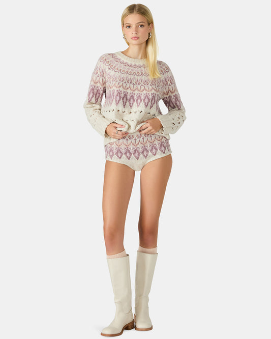 Steve Madden SUZETTE Multi Fair Isle Micro Women's Hot Shorts