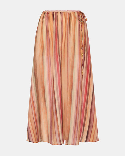 Steve Madden SHILLOH Stripe Detail Flowy Women's Maxi Skirt