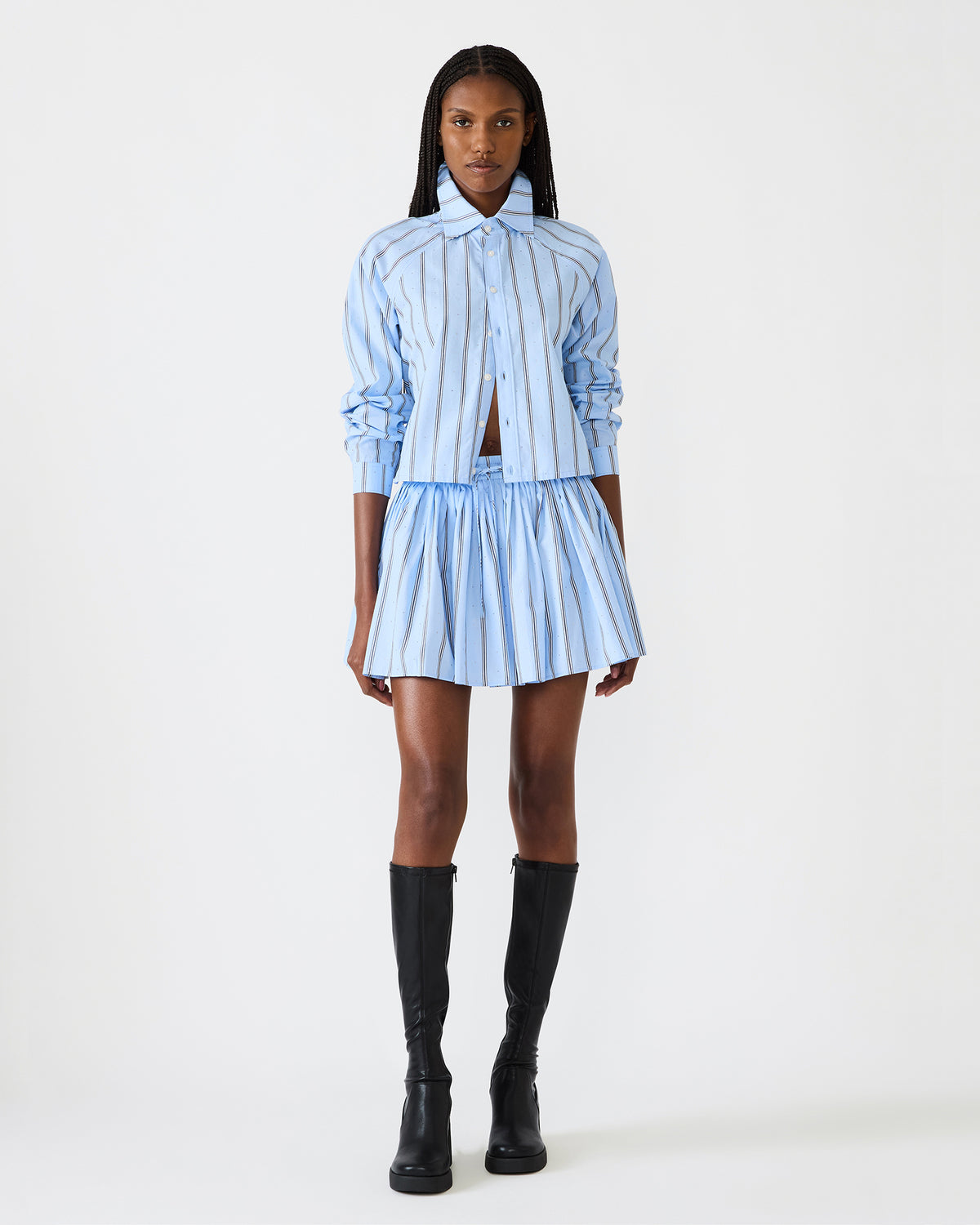 Steve Madden TYRIA Estate Blue Mini Tie-Front Women's Skirt