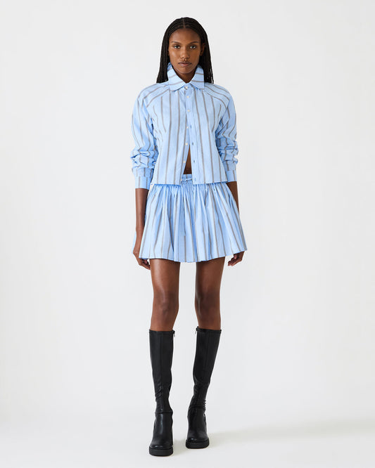 Steve Madden TYRIA Estate Blue Mini Tie-Front Women's Skirt