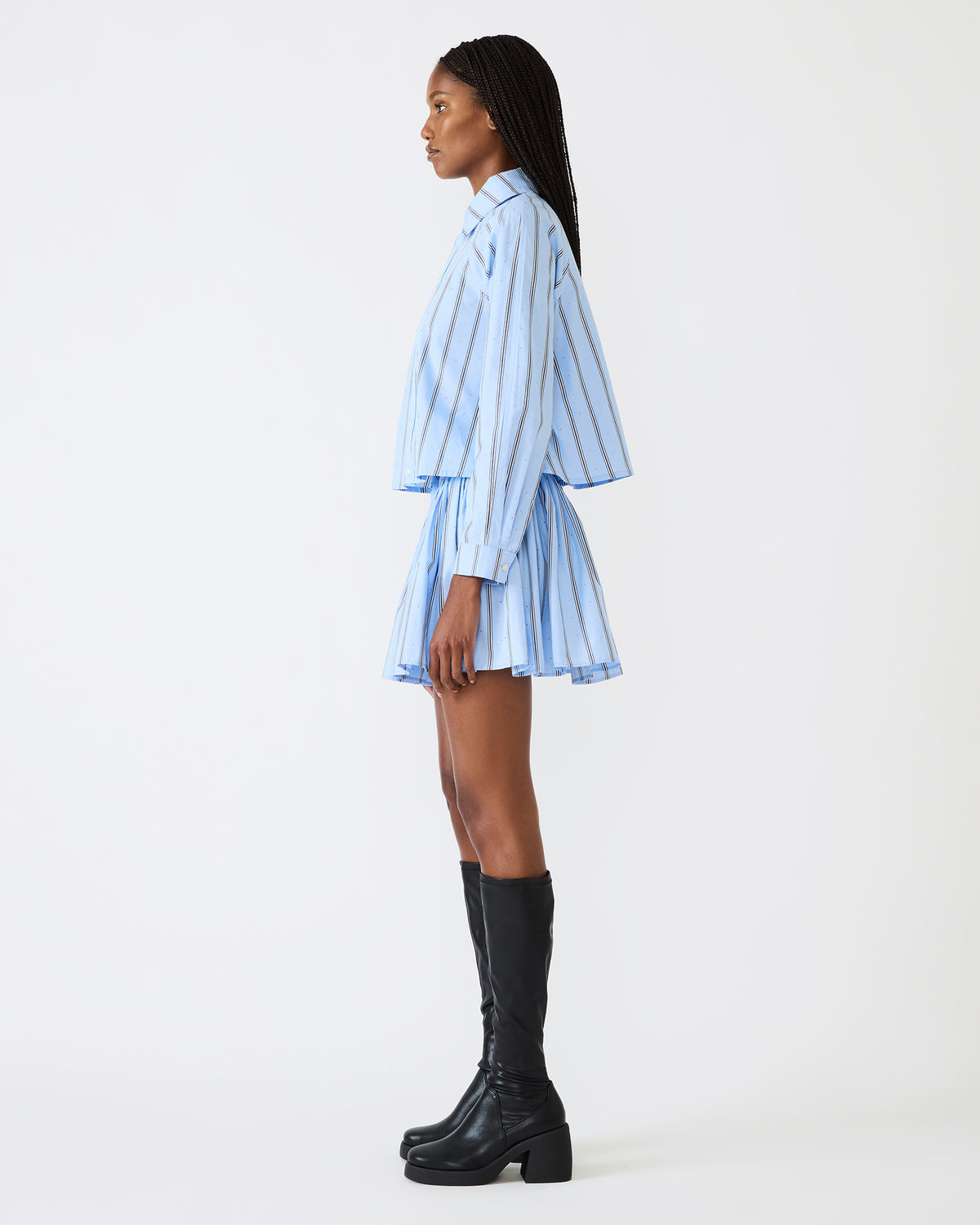 Steve Madden TYRIA Estate Blue Mini Tie-Front Women's Skirt