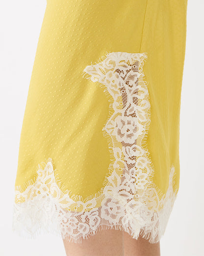 Steve Madden CINTHIA Golden Lime Lace Trime Women's Midi Skirt