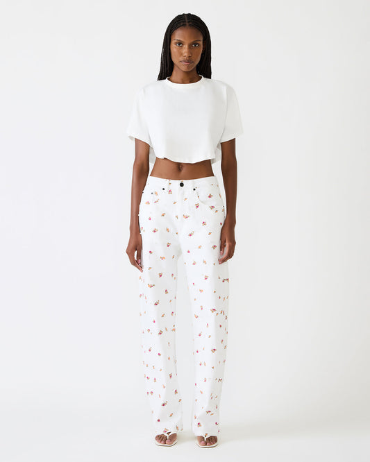 Steve Madden SYDNEE Floral Jean Wide-Leg Denim Multi-Colored Floral Print Women's Bottom