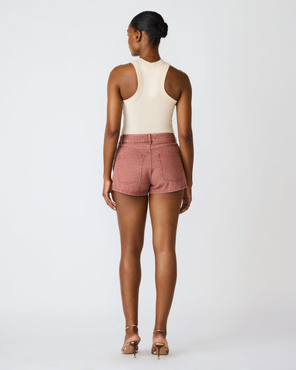 Steve Madden CALLISTO Rust Lace-Up Denim Women's Shorts