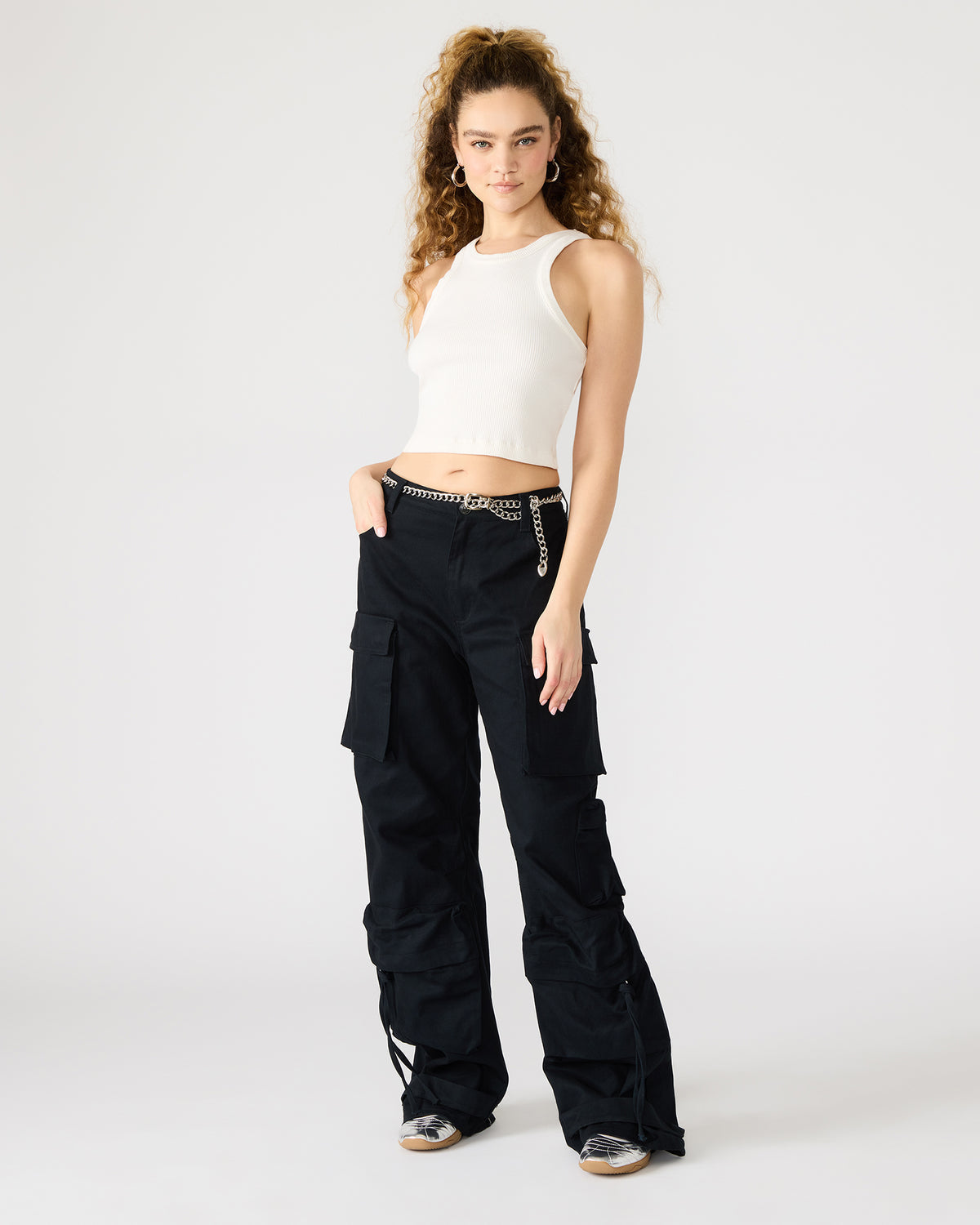 Steve Madden DUO Black Women's Utility Cargo Pants