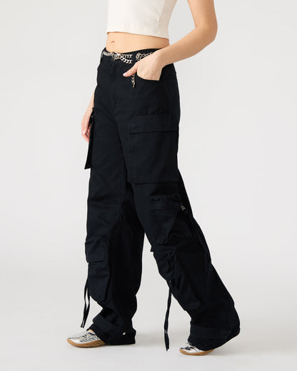 Steve Madden DUO Black Women's Utility Cargo Pants