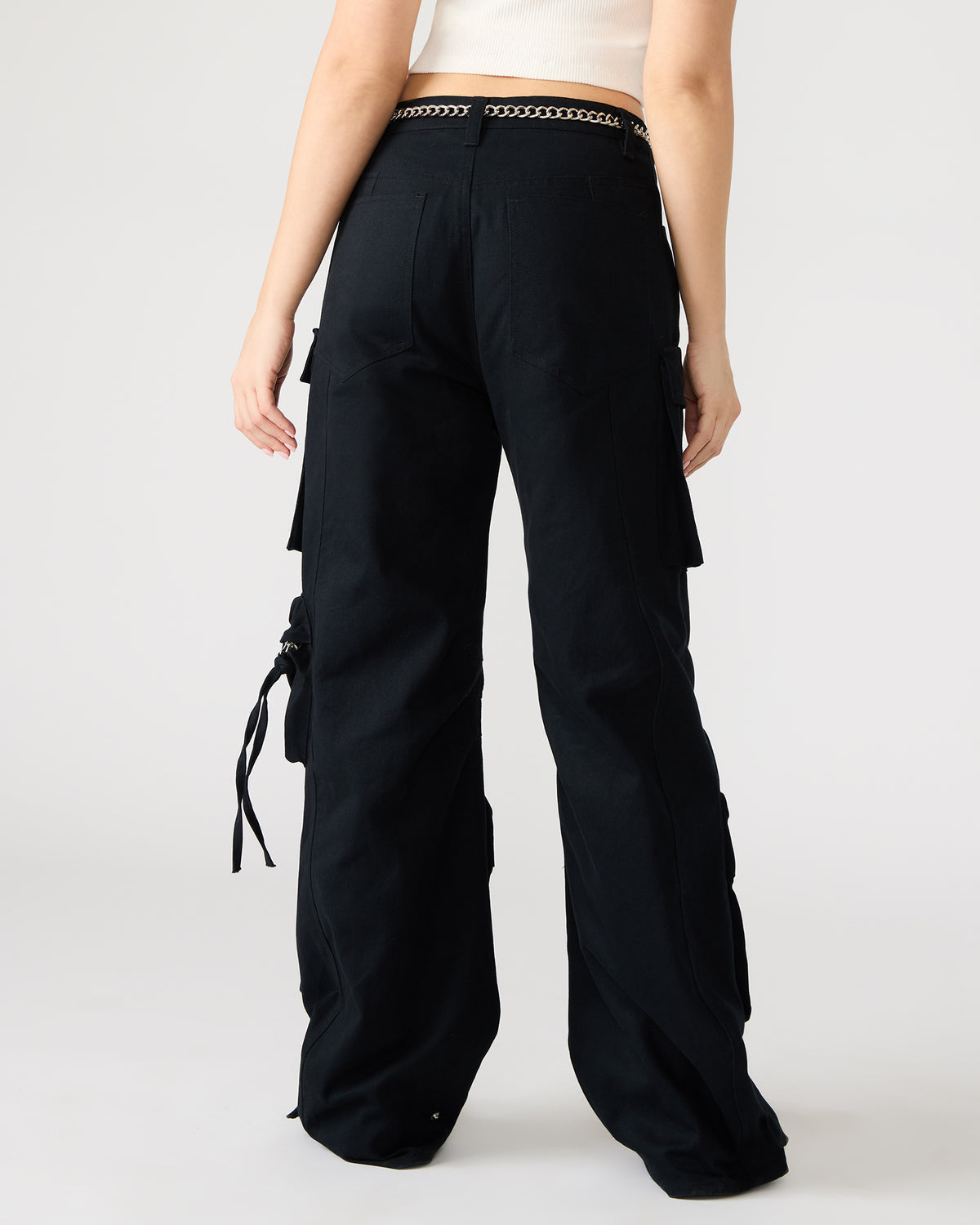 Steve Madden DUO Black Women's Utility Cargo Pants