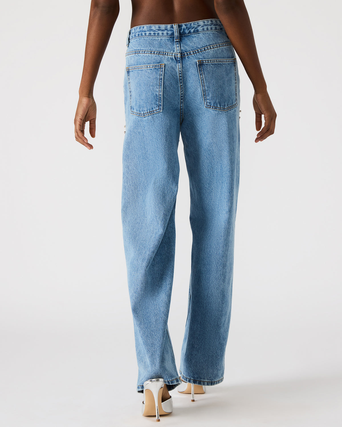 Steve Madden TAYLOR Jean Rhinestone Women's Cutout Jeans