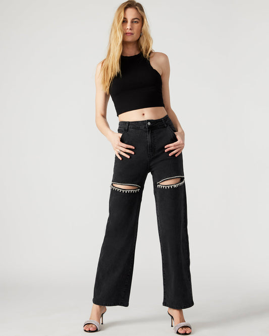 Steve Madden TAYLOR Jean Black Women's Cutout Jeans