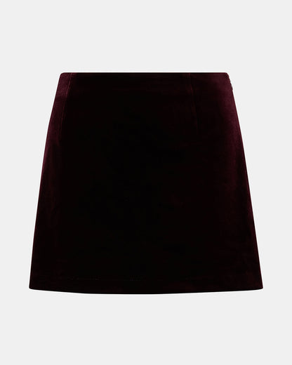 Steve Madden CINDI Velvet Wine Women's Mini Skort