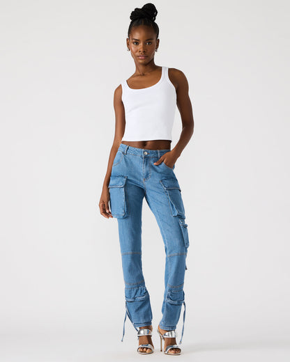 Steve Madden SKINNY DUO Denim Women's Skinny Cargo Pants