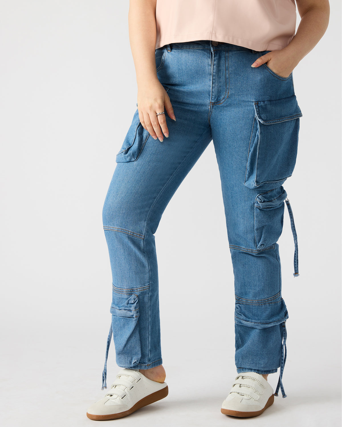 Steve Madden SKINNY DUO Denim Women's Skinny Cargo Pants