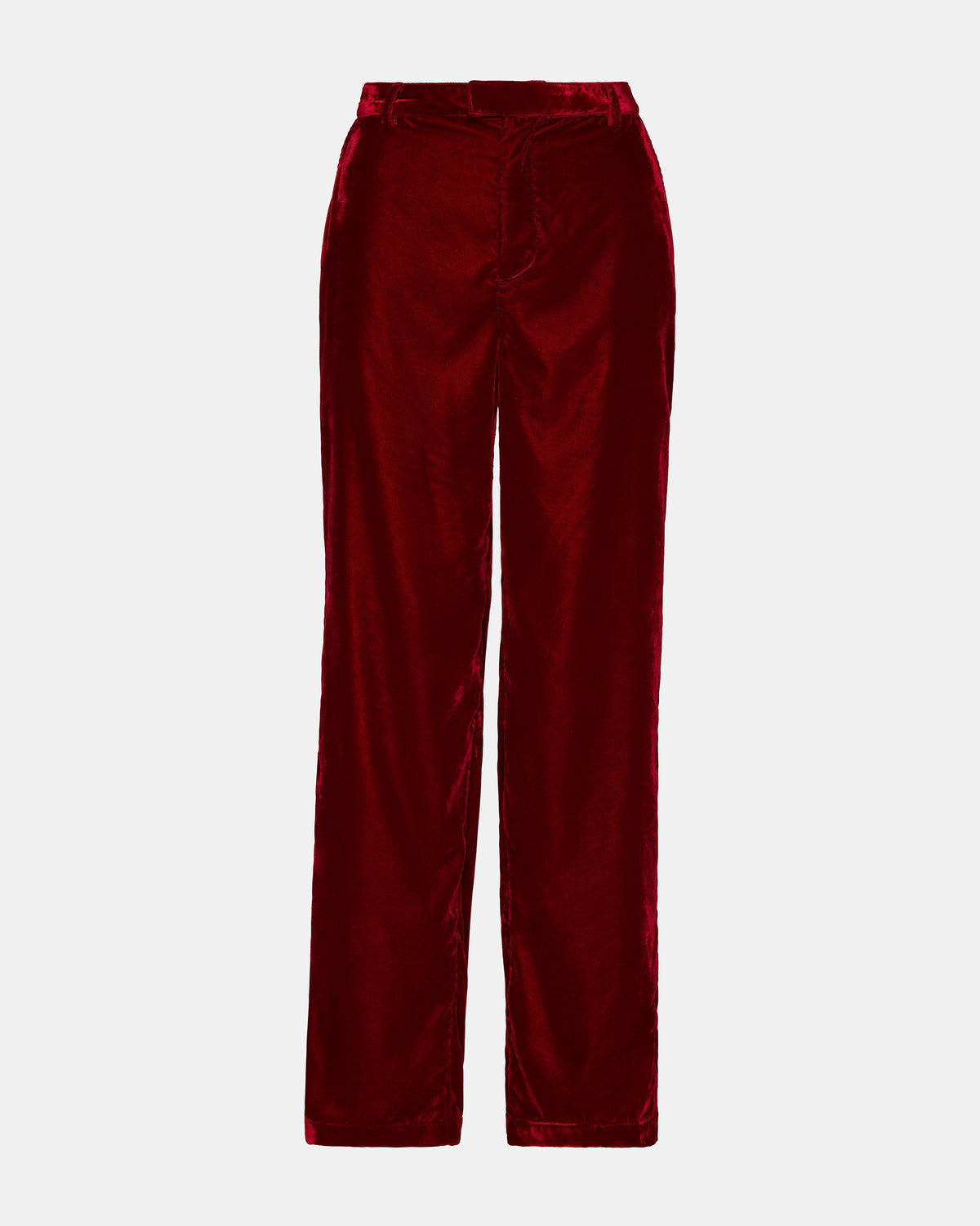 Steve Madden TONIA Red Velvet Wide-Leg Trouser Women's Pants