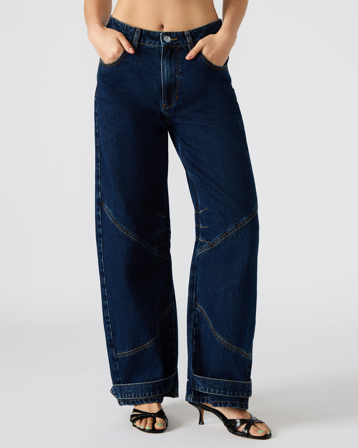 Steve Madden TRE Dark Denim Barrel Women's Jean