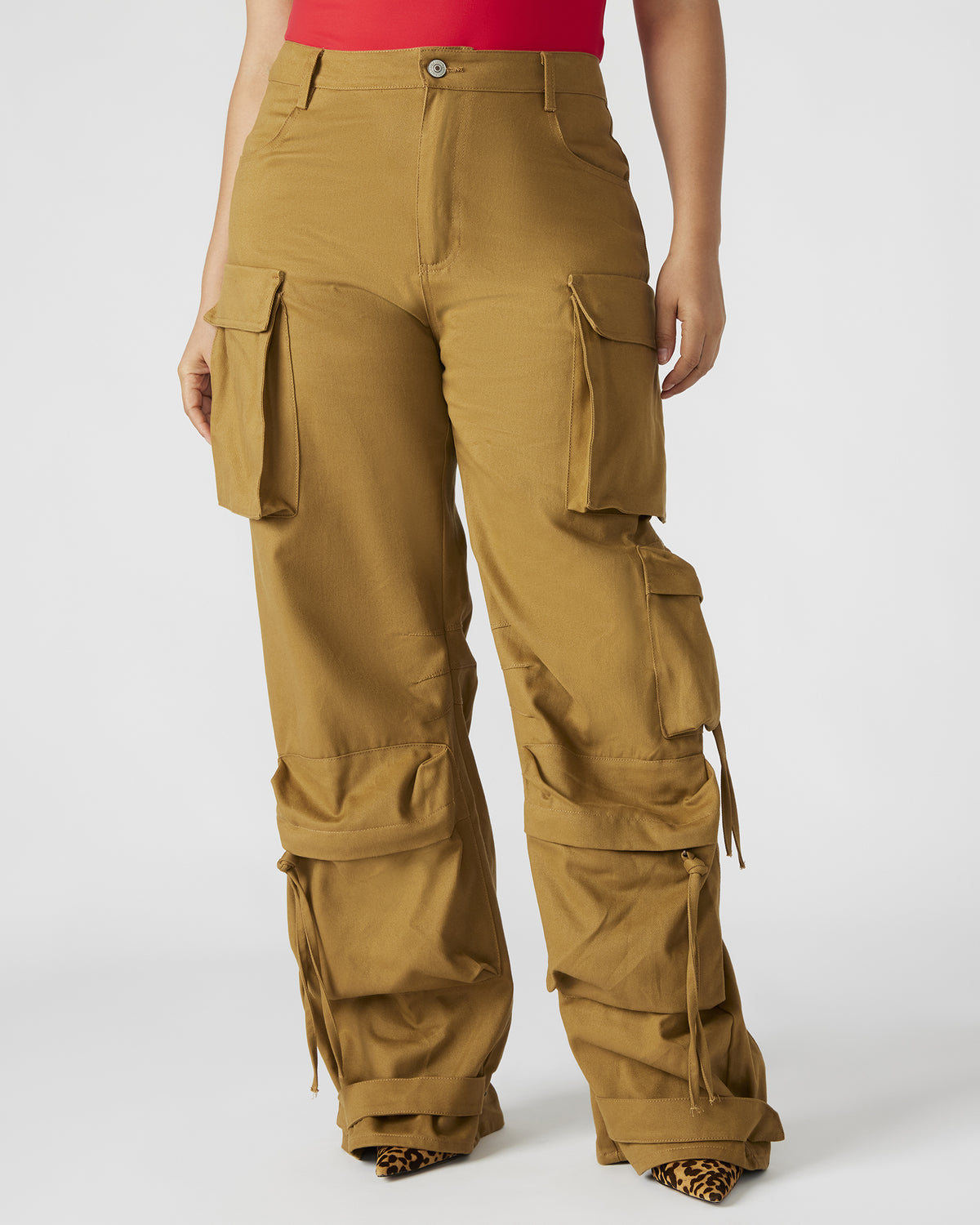 Steve Madden DUO Khaki Women's Utility Cargo Pants